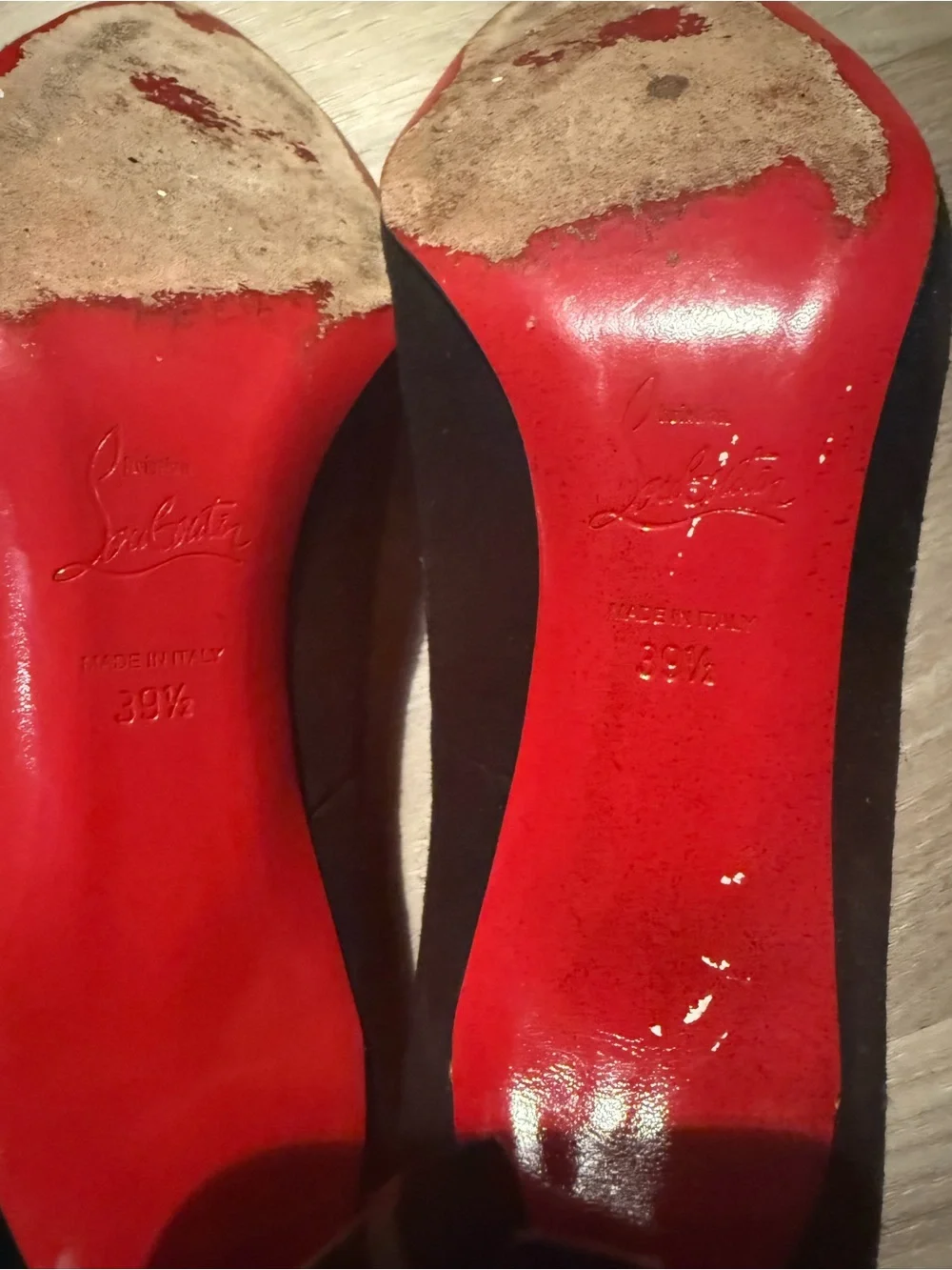 Christian Louboutin Black Suede Pointed Pumps